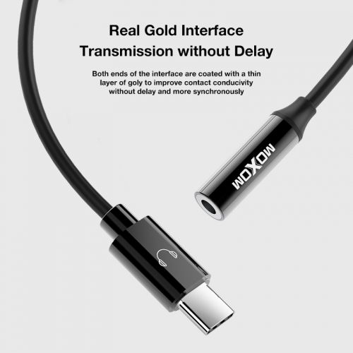 High quality USB Type-C Male to Female 3.5mm AUX Jack Plug Convertor Headphone Adapter Earphone OTG Cable  MX-AX01