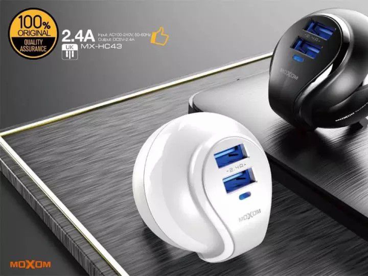 Moxom MX-HC42 Power Charger 2.4A Fast Charging Ports