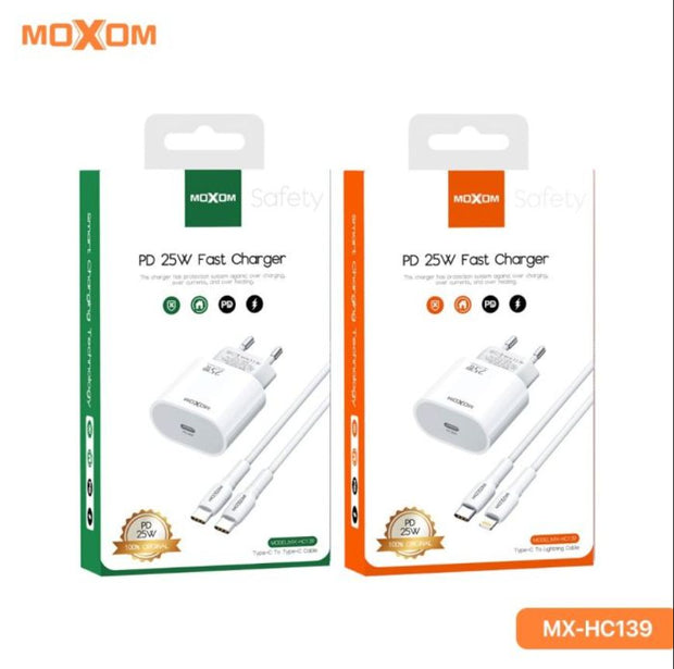 Home Charger Moxom MX-HC139 25W Type C To Lightning
