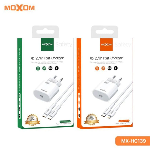 Home Charger Moxom MX-HC139 25W Type C To Lightning