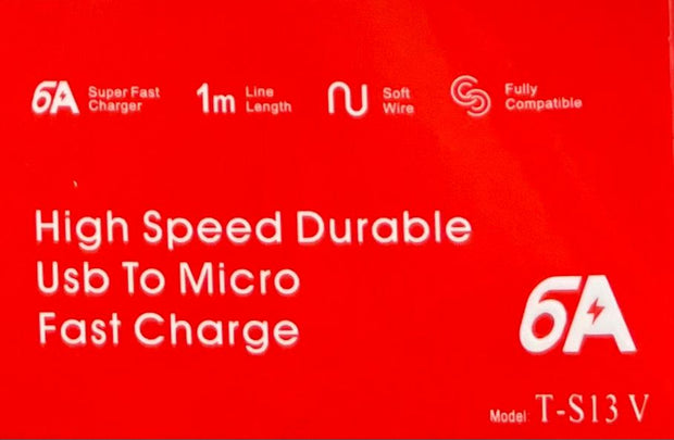 High Speed Durable USB To Micro Fast Charge Cable S13-V