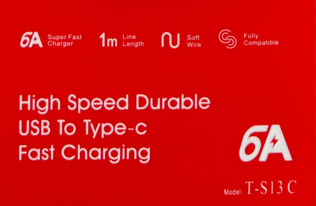 High Speed Durable USB To Type-C Fast Charge Cable S13-C