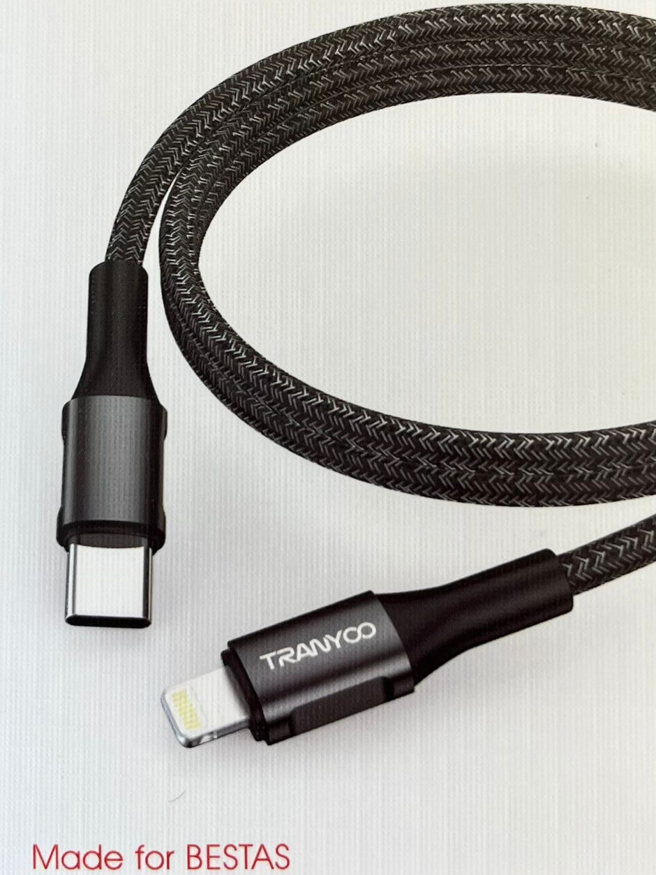 Intelligent Auto-Power off Type-C To Lightning Braided Data Cable CL-20