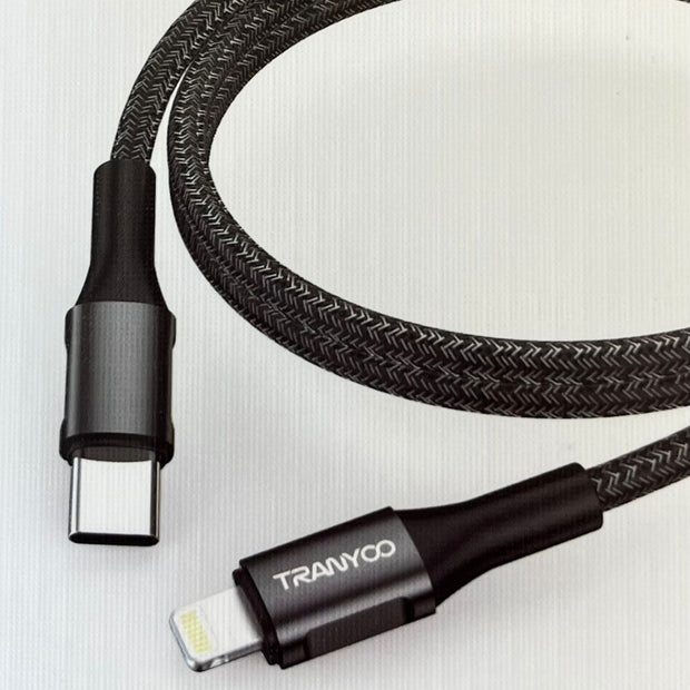 Intelligent Auto-Power off Type-C To Lightning Braided Data Cable CL-20