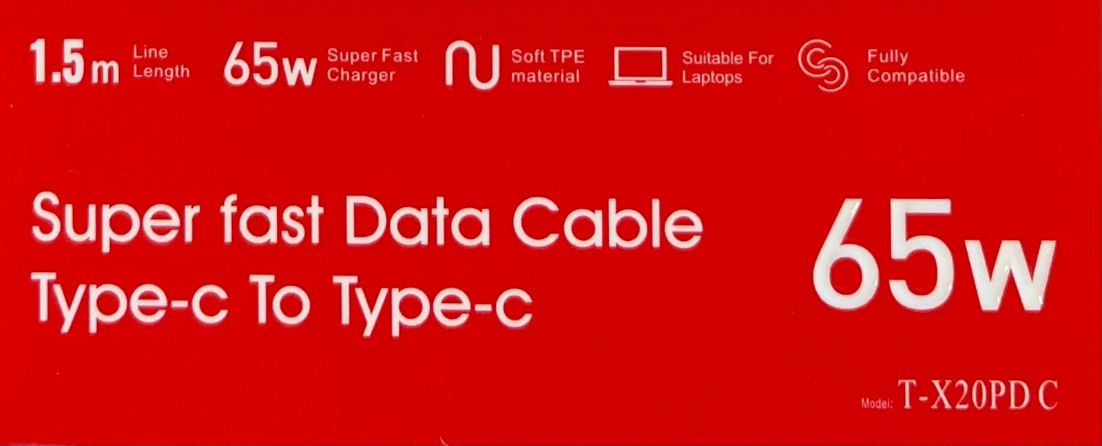 Super Fast Data Cable Type-C To Type-C  X20-PD-C